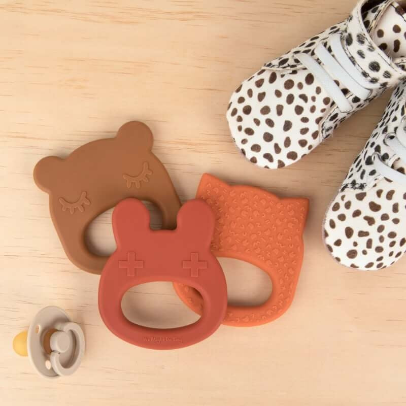 We Might Be Tiny Bunny Teether - Rust