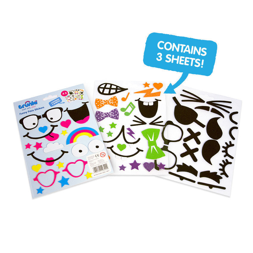 Trunki Funny Faces Sticker Pack