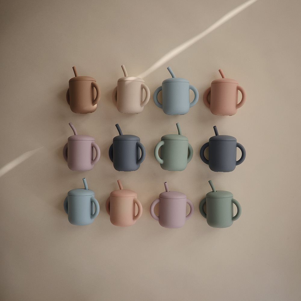 Mushie Silicone Training Cup + Straw - Soft Lilac