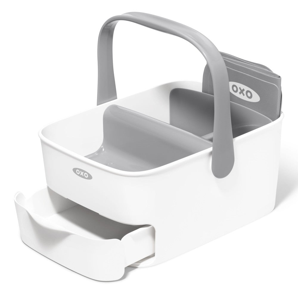 Nappy Caddy with Changing Mat - Grey