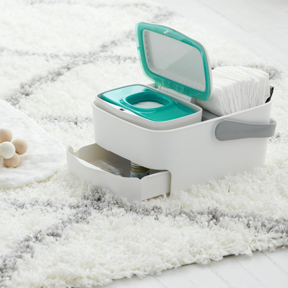 Nappy Caddy with Changing Mat - Grey