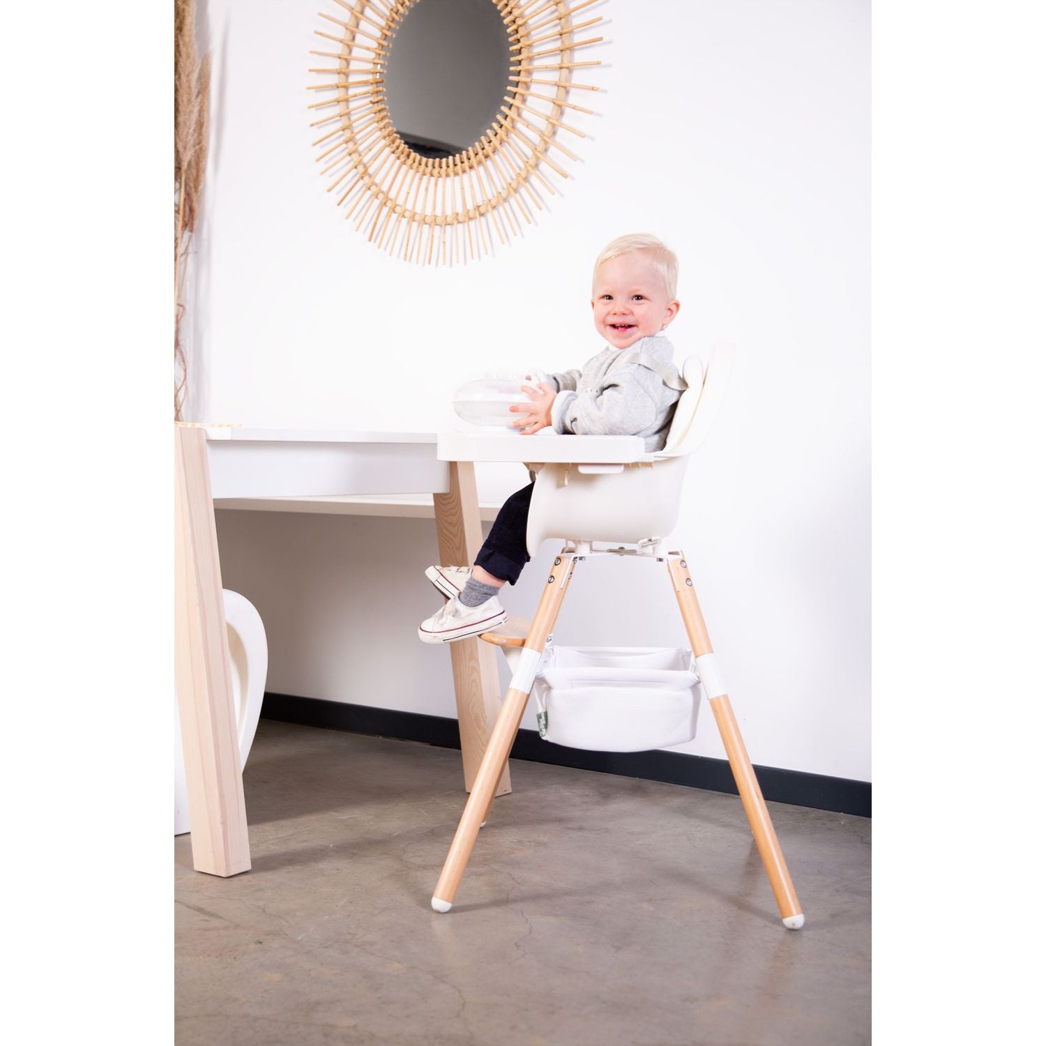 Childhome Evolu 2 High Chair - Natural White