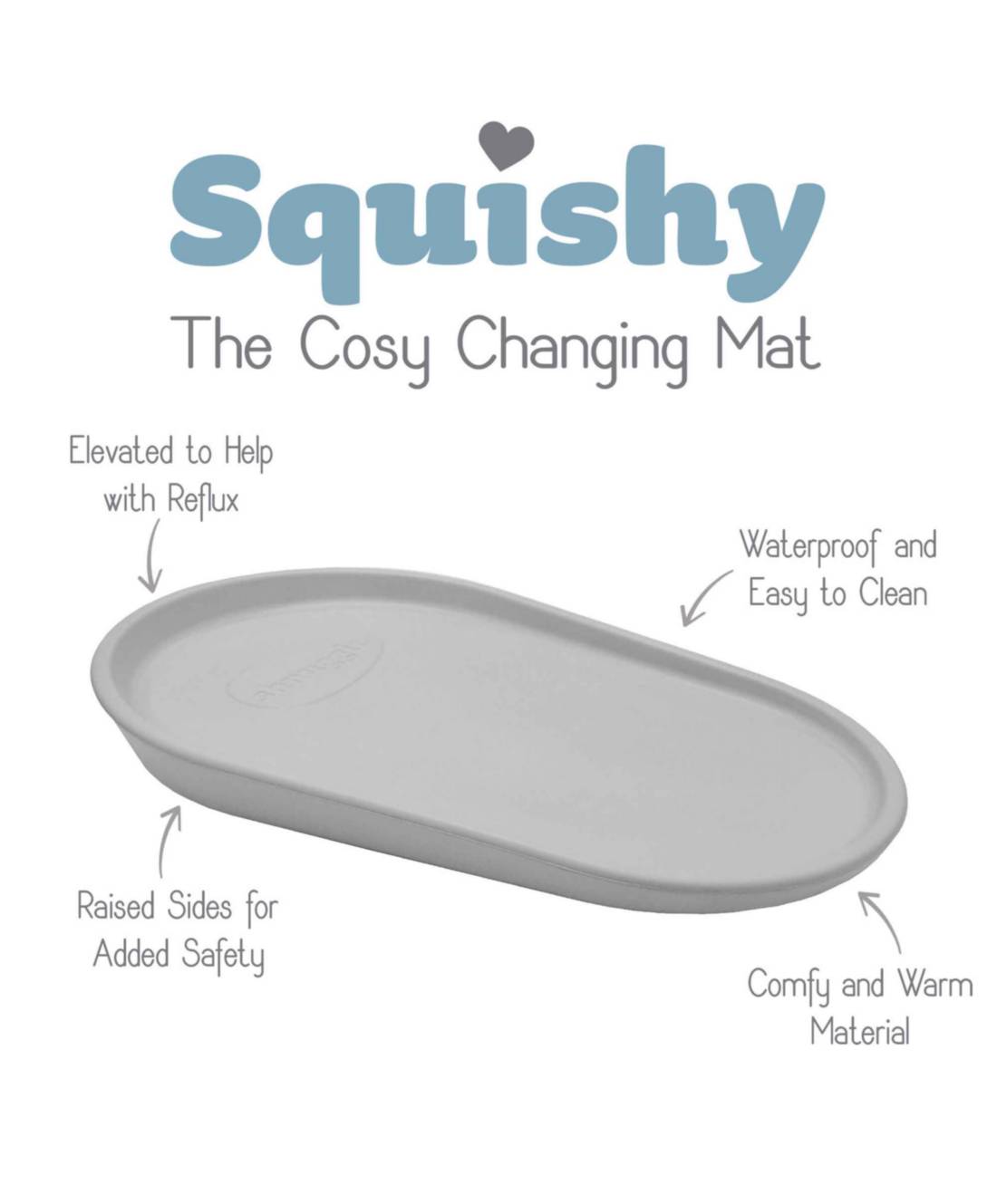 Shnuggle Squishy Changing Mat - Grey