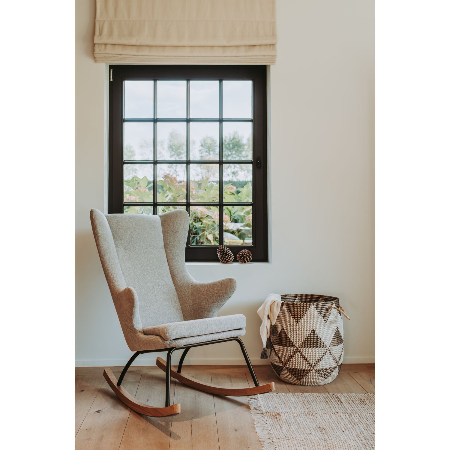 Quax Deluxe Rocking Nursing Chair - Sand Grey