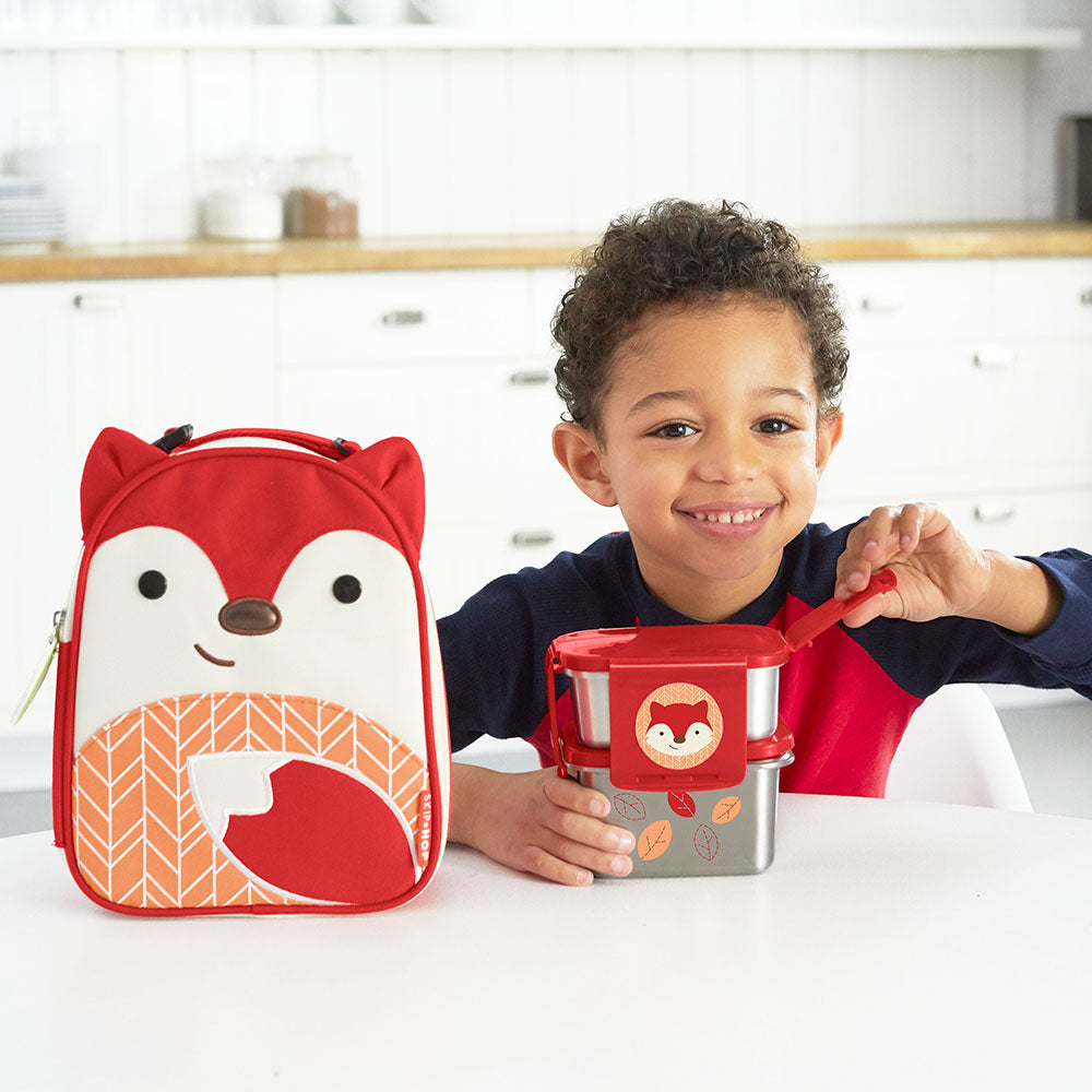Skip Hop Zoo Ferguson Fox Stainless Steel Lunch Kit