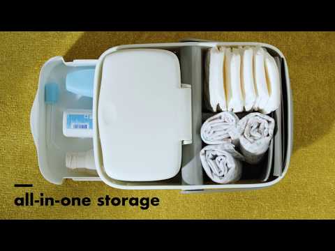 Nappy Caddy with Changing Mat - Grey