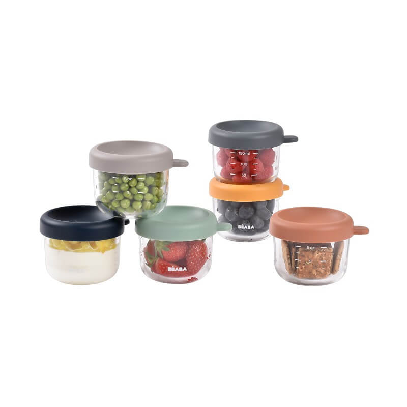 Beaba Glass & Silicone Containers 6 Pack - 150ml