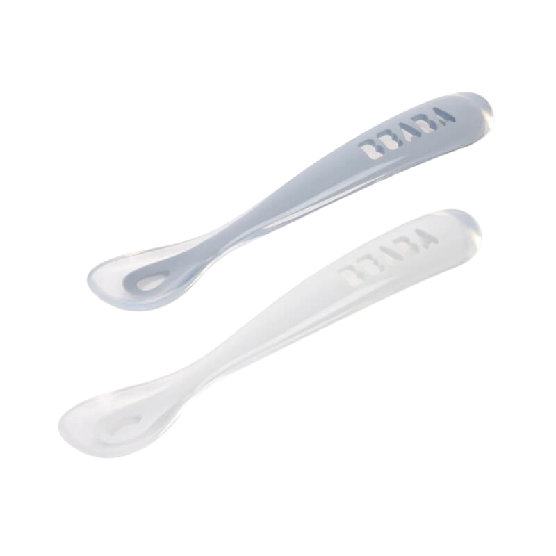 Beaba 1st Stage Silicone Spoons 2 Pack with Case