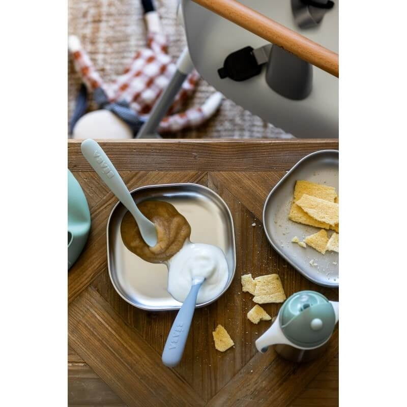 Beaba 1st Stage Silicone Spoons 2 Pack with Case