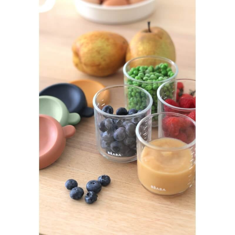 Beaba Glass & Silicone Containers 4 Pack - 250ml