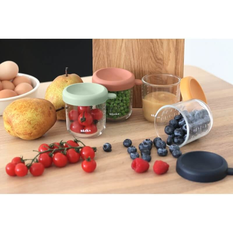Beaba Glass & Silicone Containers 4 Pack - 250ml