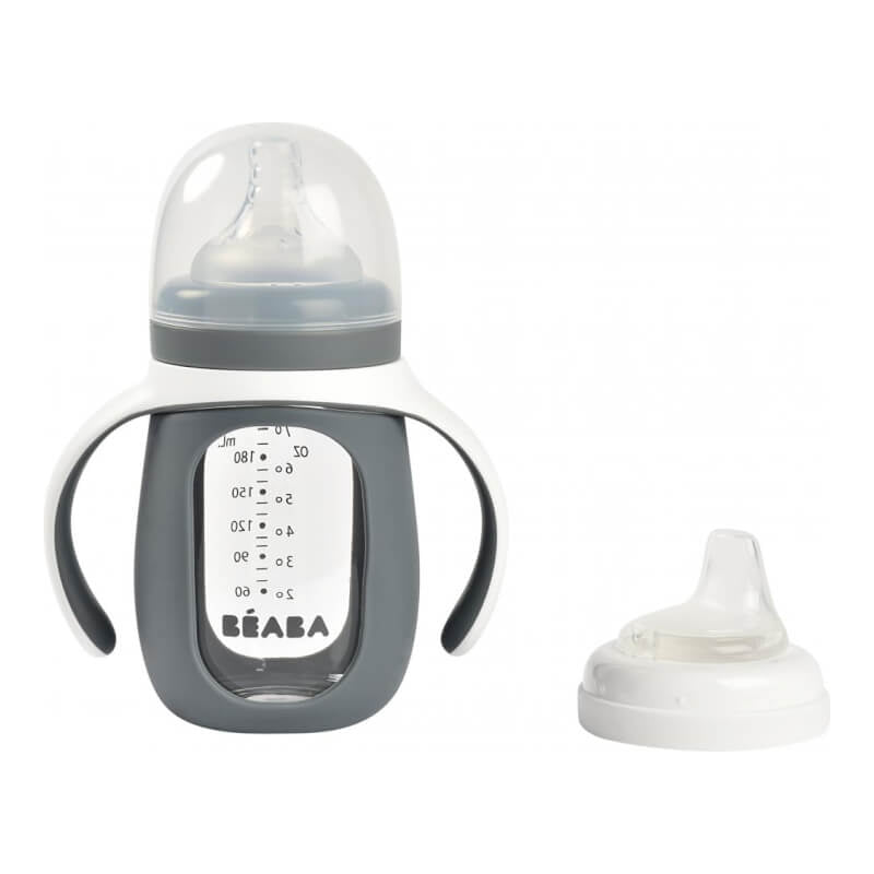 2 in 1 Glass Baby Bottle