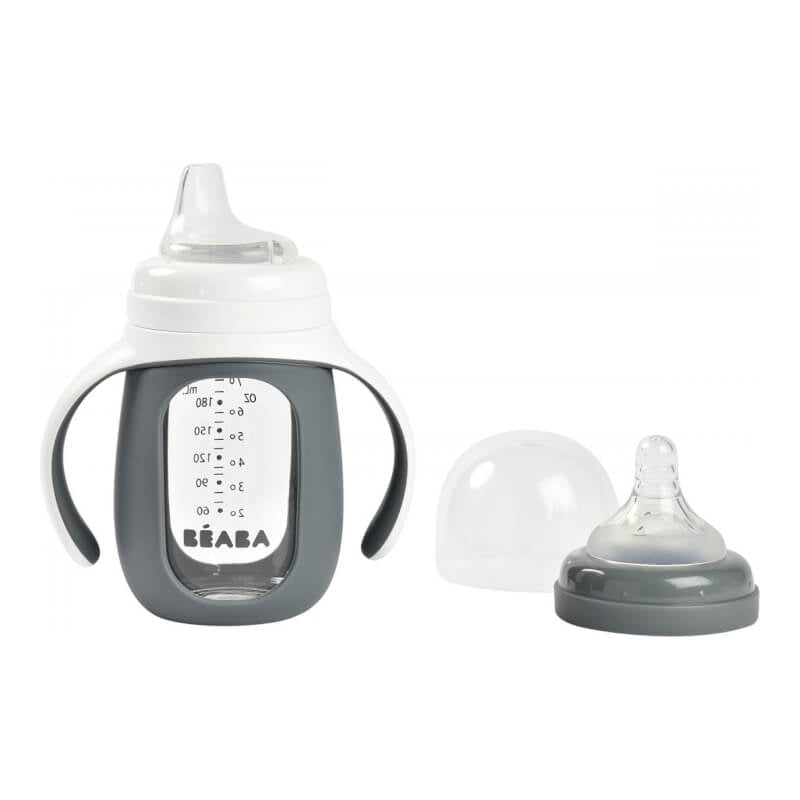 2 in 1 Glass Baby Bottle