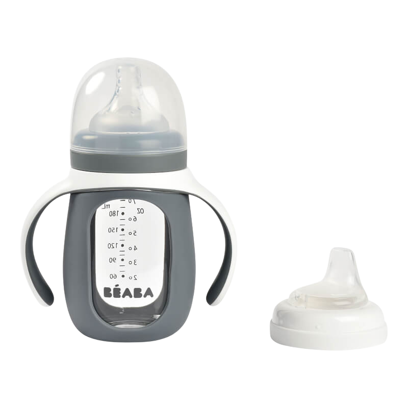 2 in 1 Glass Baby Bottle