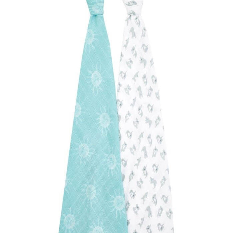 aden + anais 2-pack Muslin Swaddles - Now + Zen