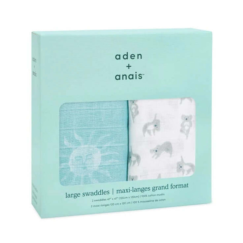 aden + anais 2-pack Muslin Swaddles - Now + Zen
