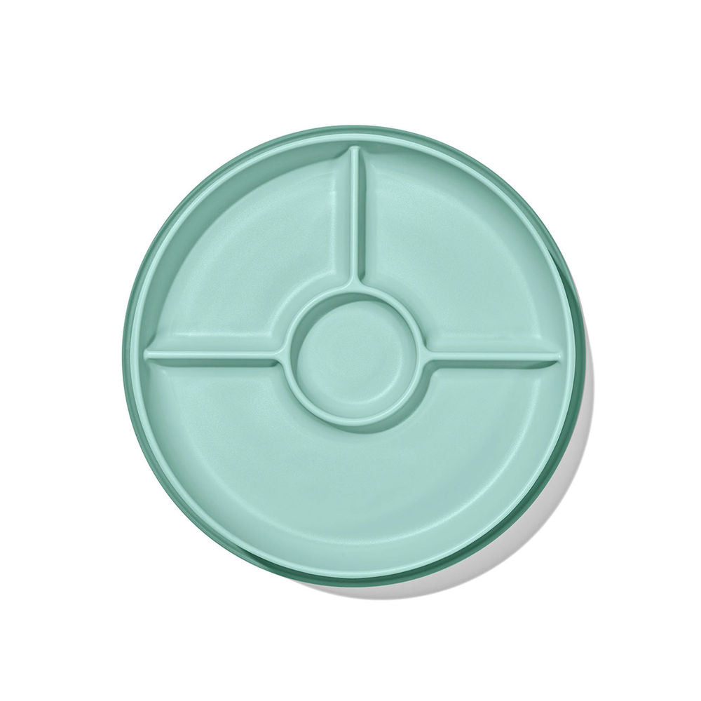OXO Tot Stick & Stay Suction Divided Plate - Opal
