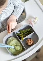 Divided Silicone Plate and Spoon Set