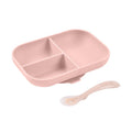 Divided Silicone Plate and Spoon Set