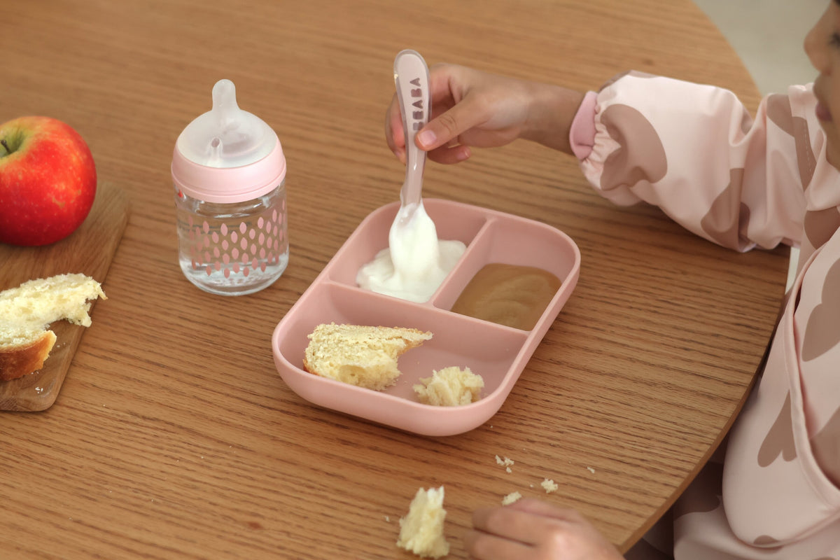 Divided Silicone Plate and Spoon Set