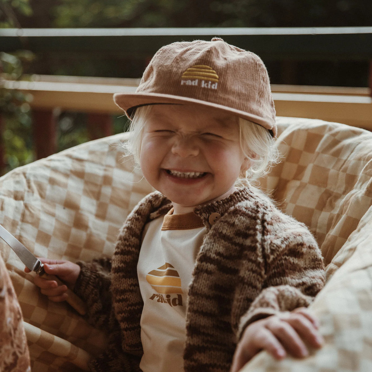 Rad Kid Cord Cap - Tan