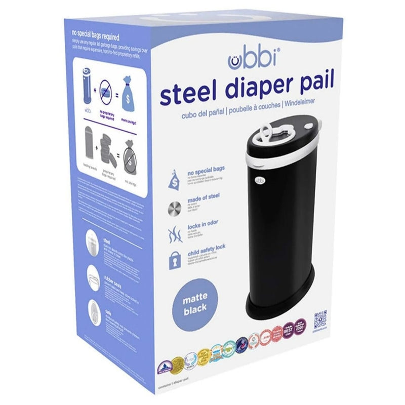 Ubbi Nappy Bin - Matte Black
