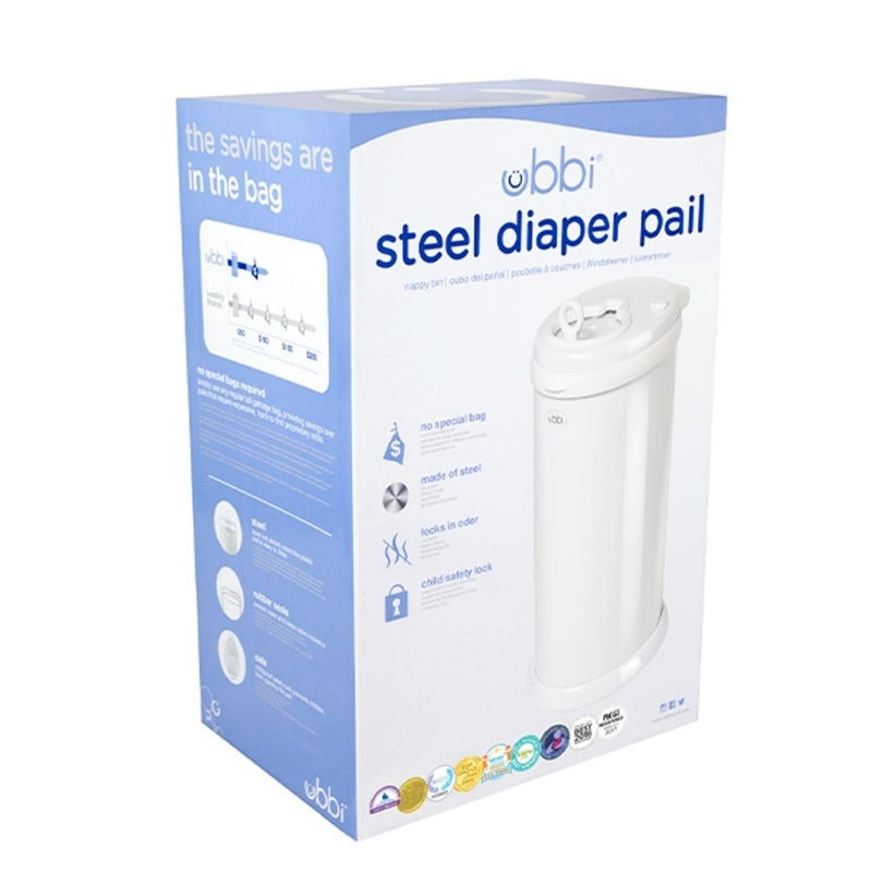 Ubbi Nappy Bin - Matte White