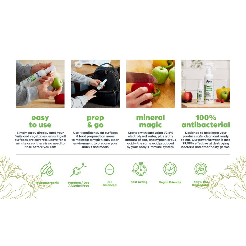Dew Fruit & Veg Wash - 65ml