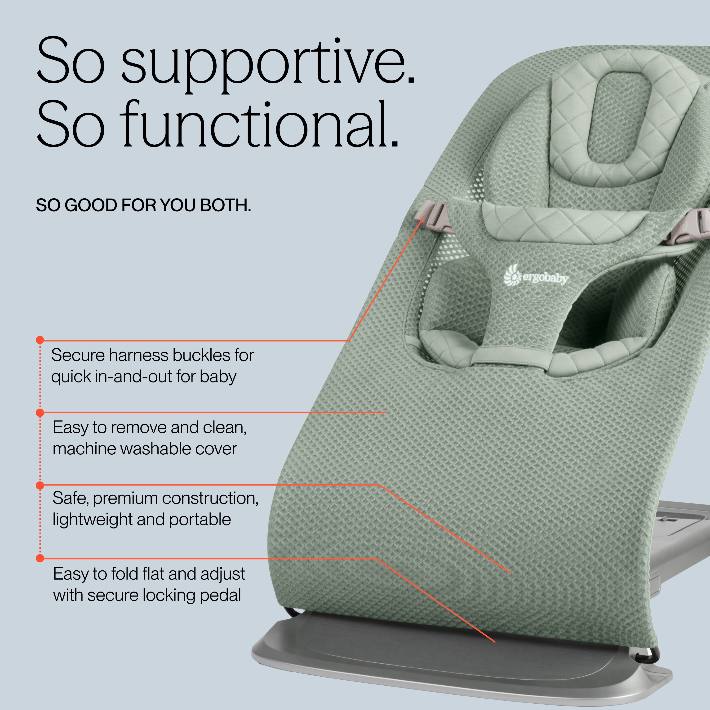Evolve 3-in-1 Bouncer Mesh