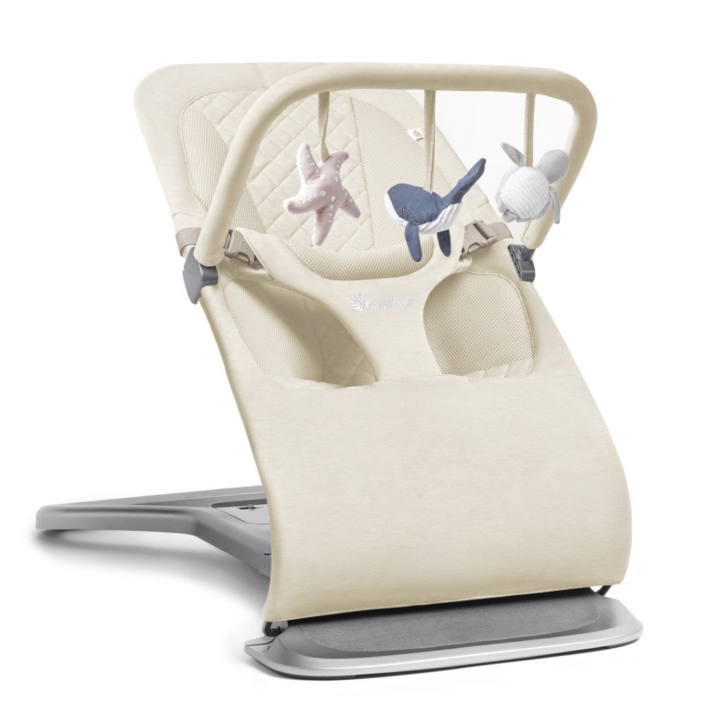 Ergobaby Evolve 3 in 1 Bouncer Toy Bar - Cream Ocean Wonder