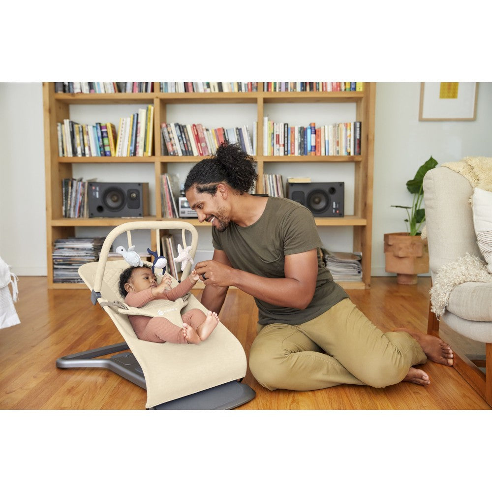 Ergobaby Evolve 3 in 1 Bouncer Toy Bar - Cream Ocean Wonder
