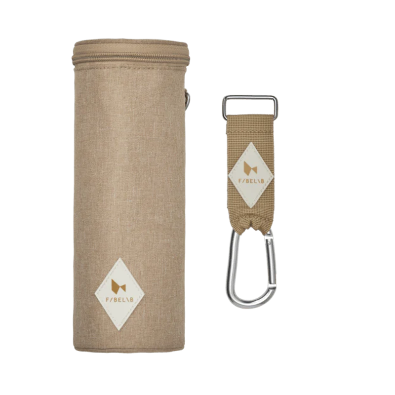 Fabelab Insulated Eco Bottle Bag with Pram Strap - Caramel