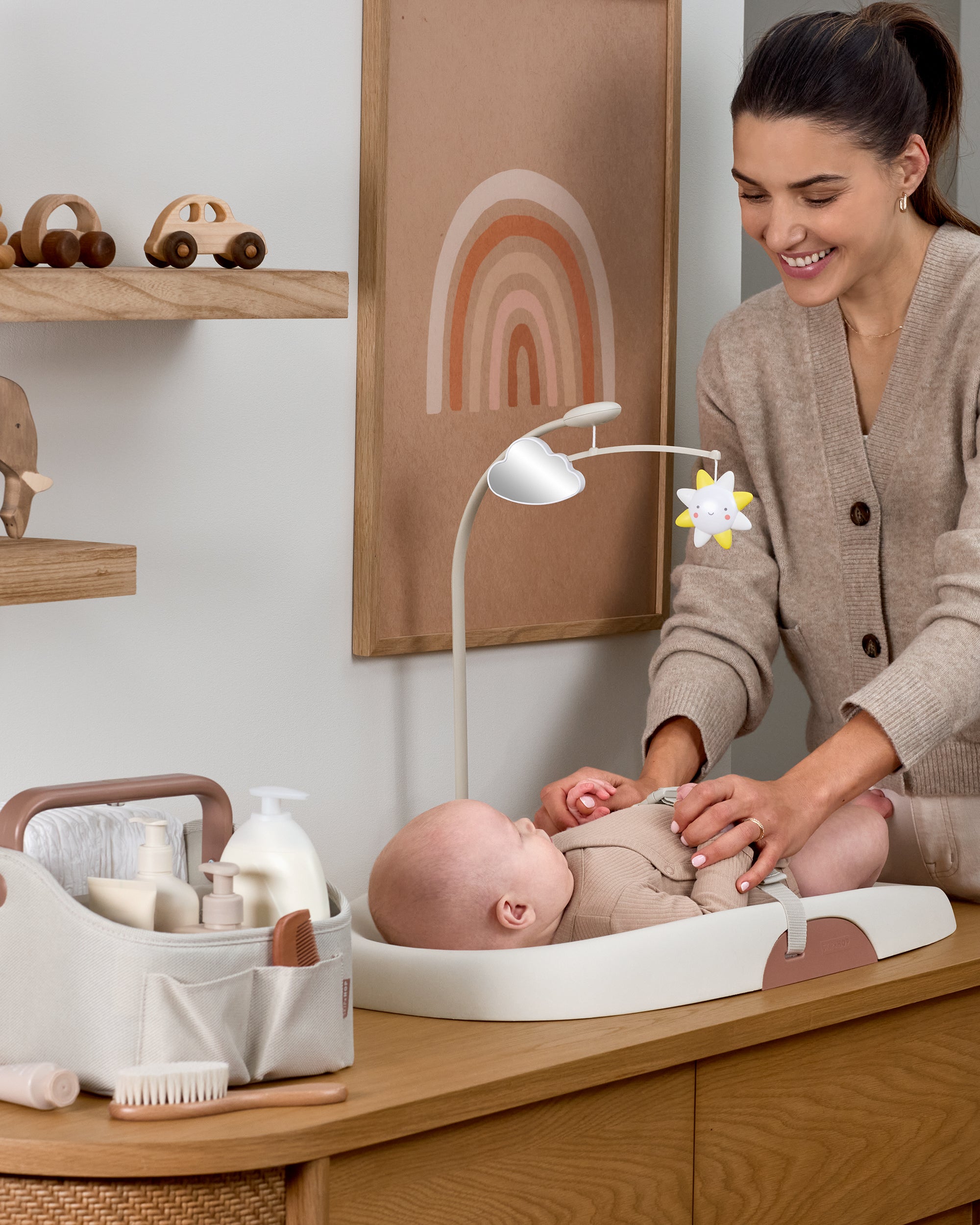 Light Up Nappy Caddy - Oat