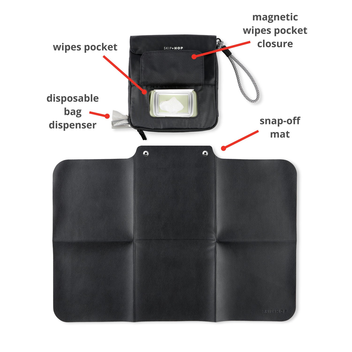 Black Clean Slate Changing Station