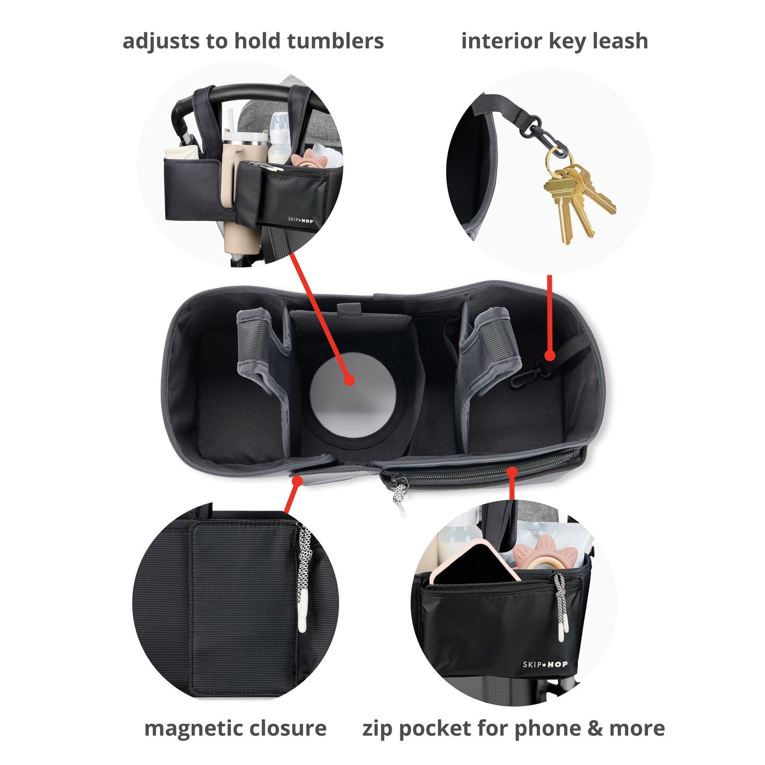 Skip Hop Ultimate Stroller Organiser - Black