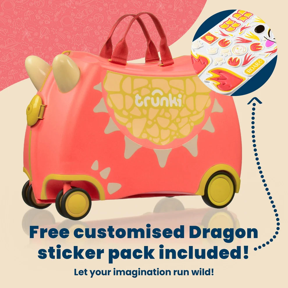 Glide Ride-on Luggage - Dylan the Dragon