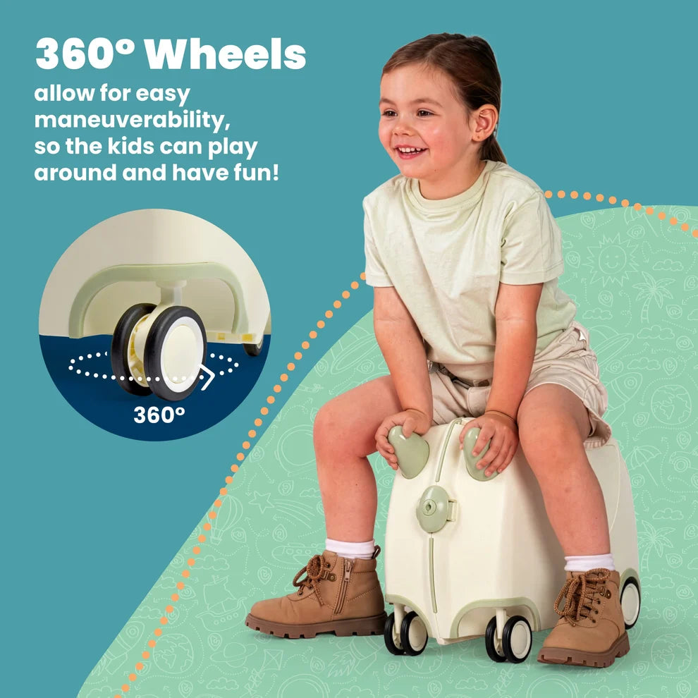 Glide Ride-on Luggage - Ivory White