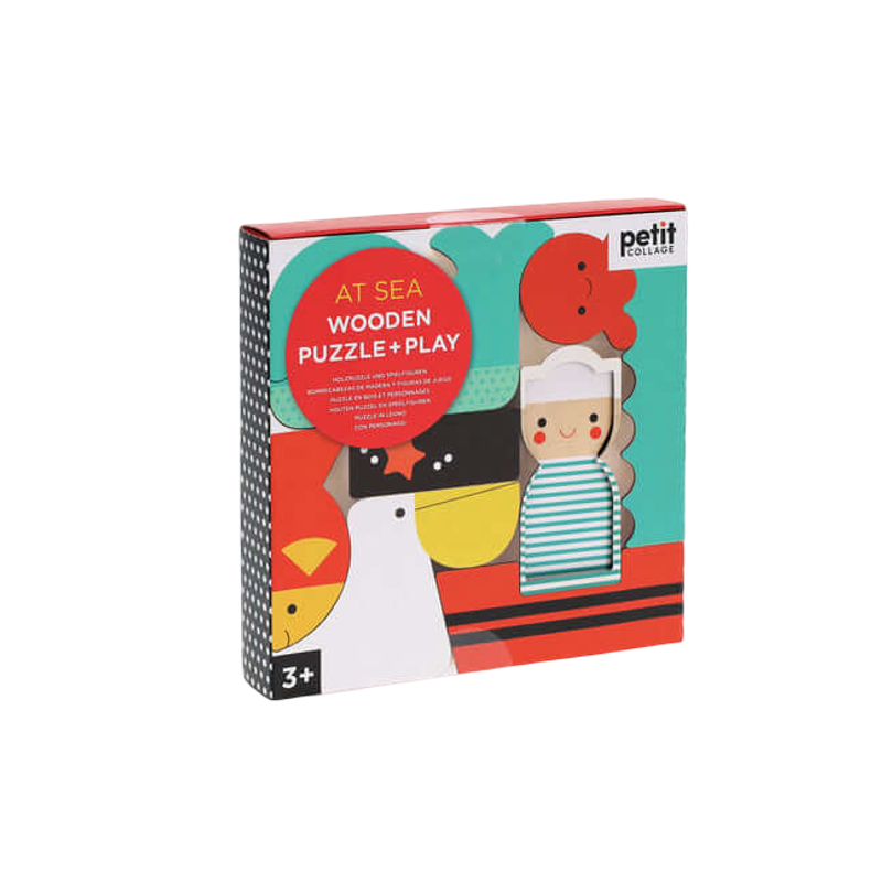 Petit Collage At Sea Mini Wood Puzzle