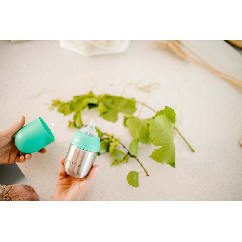 Lion & Lady Baby Bottle - Mint