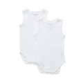 Baby Cotton Sleeveless Bodysuit 2 Pack