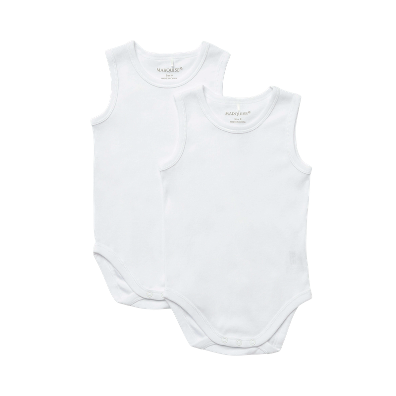 Baby Cotton Sleeveless Bodysuit 2 Pack