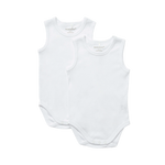 Baby Cotton Sleeveless Bodysuit 2 Pack