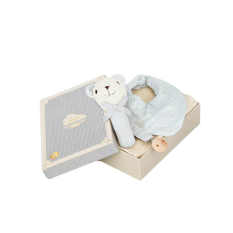 Baby Essentials Gift Box - Classic Blue Stripes