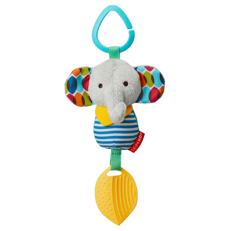 Skip Hop Bandana Buddies Chime & Teethe Baby Toy - Elephant