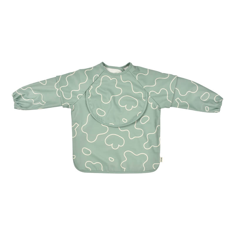 Beaba 2 in 1 Bib w/Removable Sleeves - Sage green