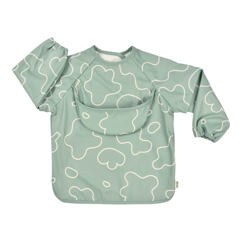 Beaba 2 in 1 Bib w/Removable Sleeves - Sage green