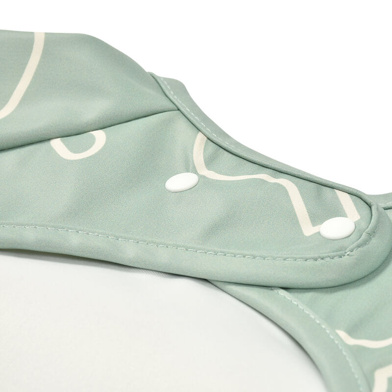 Beaba 2 in 1 Bib w/Removable Sleeves - Sage green