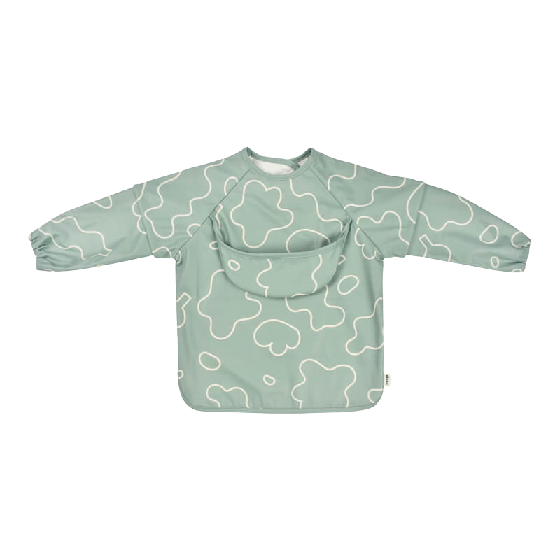 Beaba 2 in 1 Bib w/Removable Sleeves - Sage green