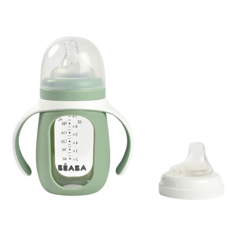 2 in 1 Glass Baby Bottle