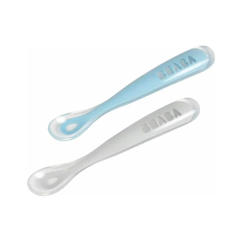 Beaba 1st Stage Silicone Spoons 2 Pack with Case